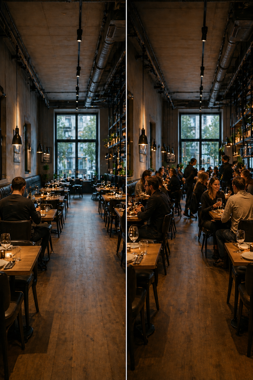Restaurant mit voller Auslastung